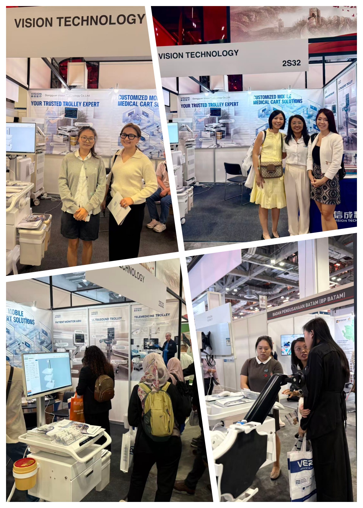 Medical cart solutions displayed by Vision Technology