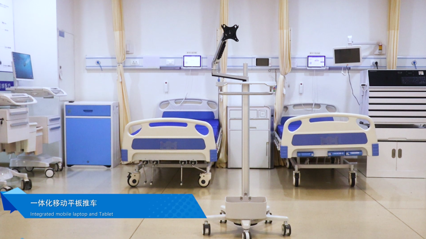 Tablet cart in a clinical setting