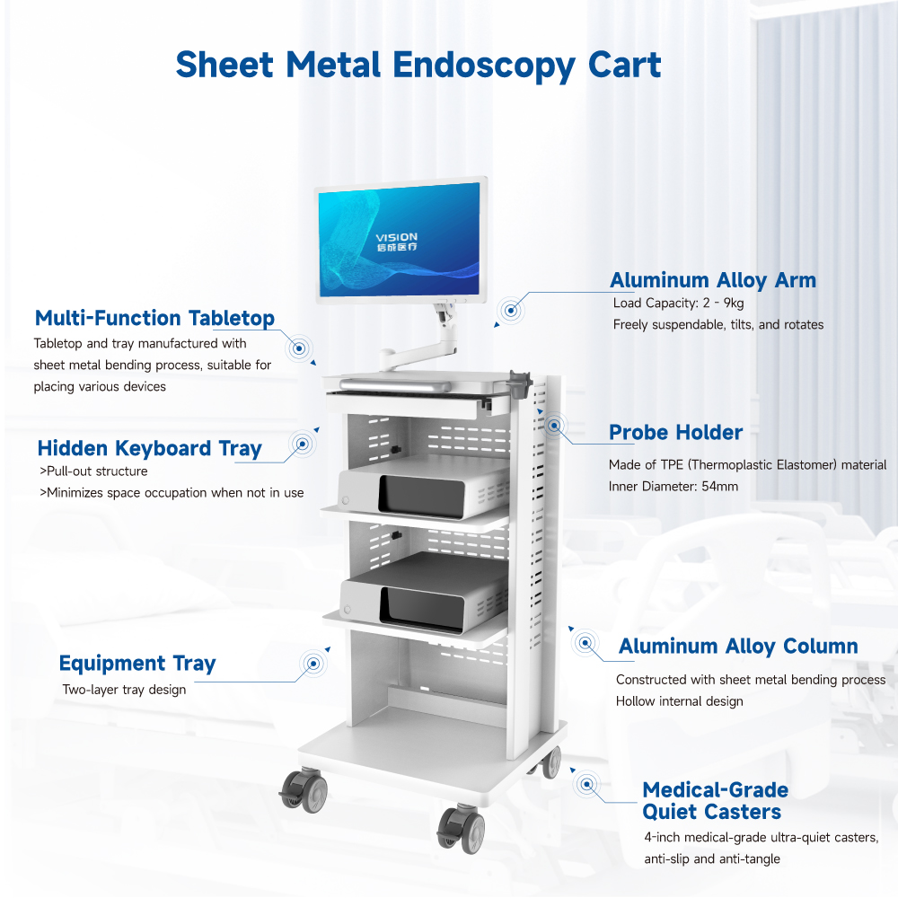 Sheet Metal Endoscopy Cart