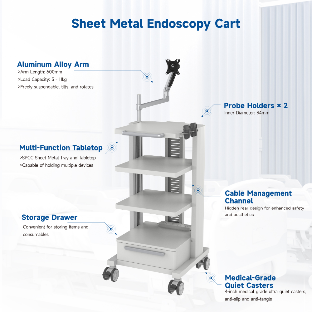 Sheet Metal Endoscopy Cart ·
